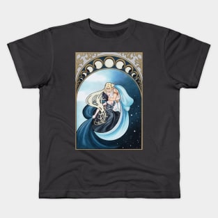 Eclipse - Art Nouveau day/night mythological romance Kids T-Shirt